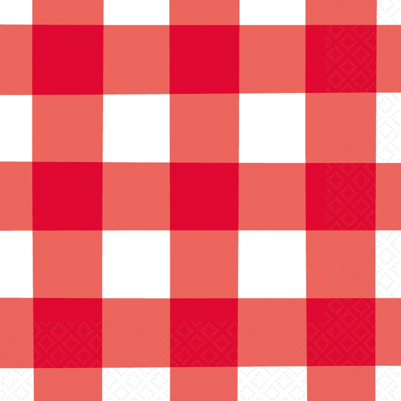 16 picnic party napkins 33cm