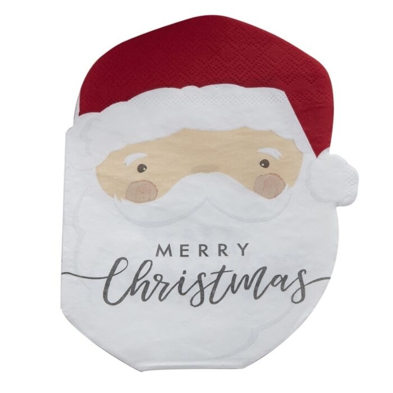 16 Santas Cottage napkins 16 x 12cm