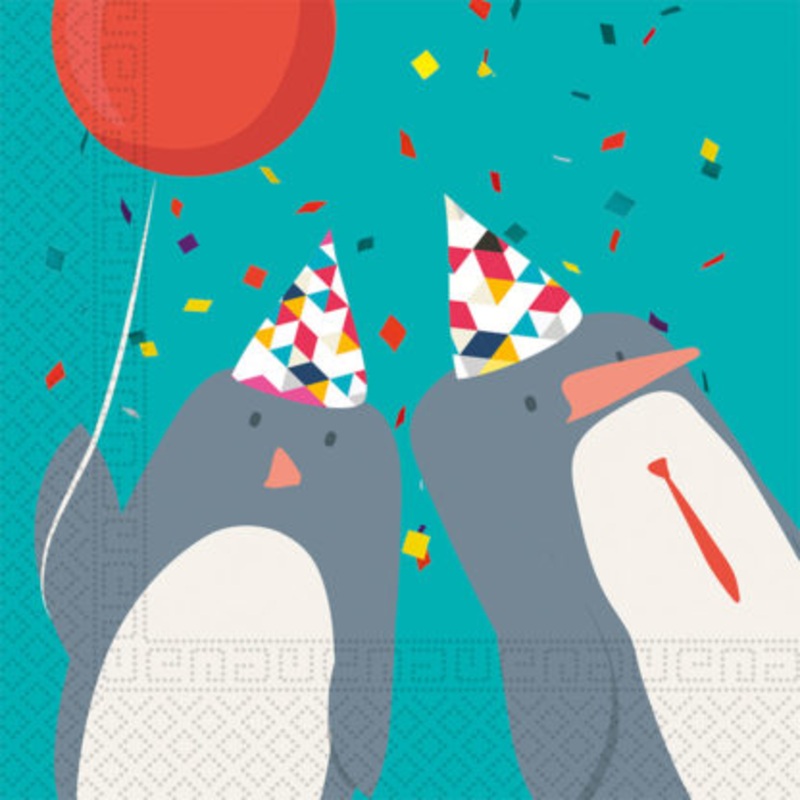 20 Arctic Party napkins 33cm