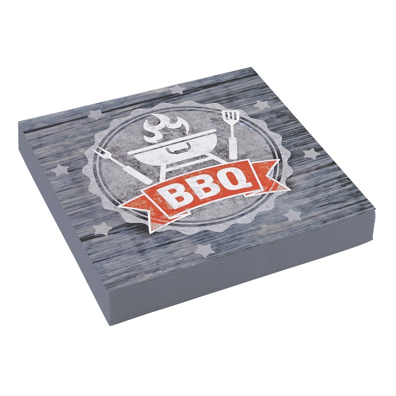 20 barbecue napkins 33cm
