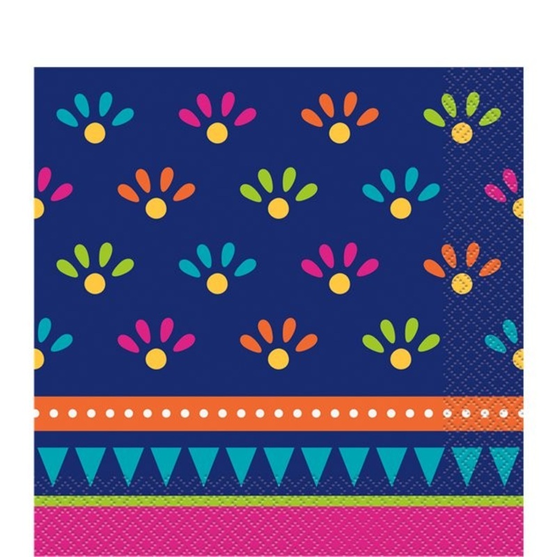 20 Boho Chic Fiesta paper napkins 33 x 33cm