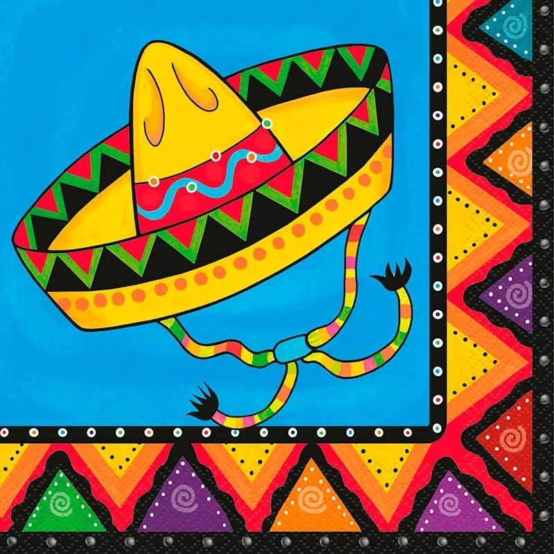 20 Fiestivity Party Napkins 33cm