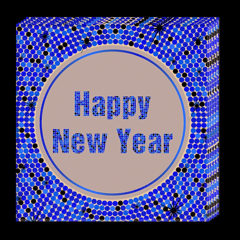 20 Funky New Year napkins 33cm