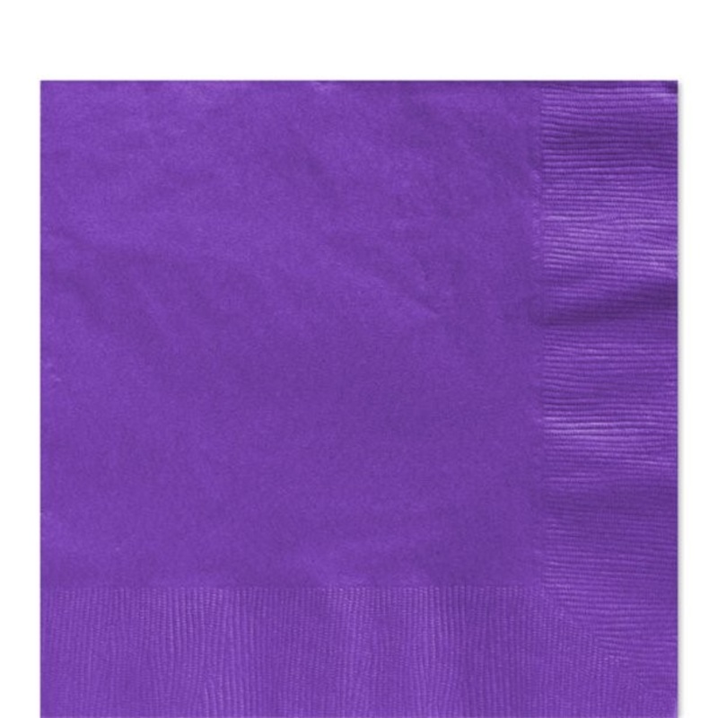 20 purple napkins 33cm