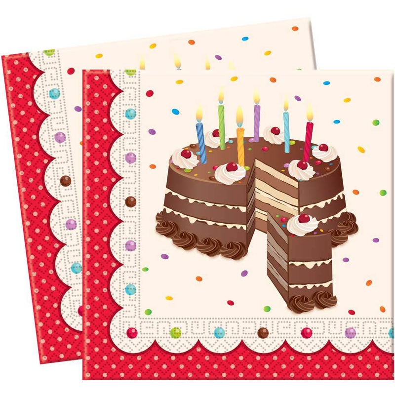 20 Sugar Birthday napkins 33cm
