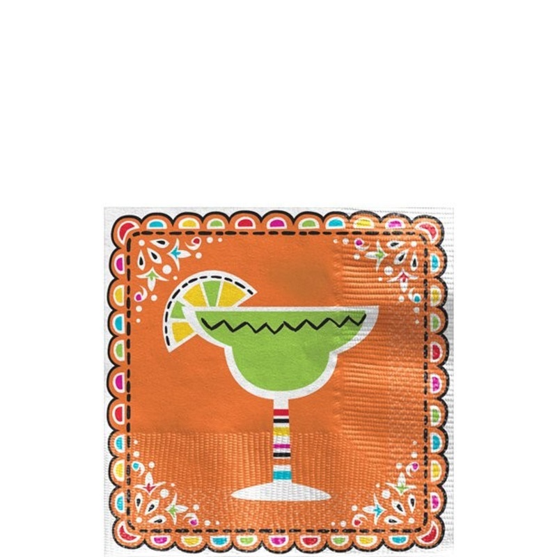 36 Mexican Fiesta Napkin 25cm