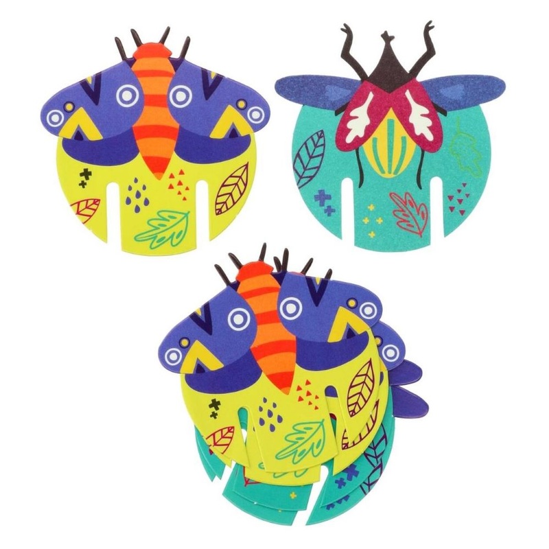 6 Glass Markers - Crawling Beetles