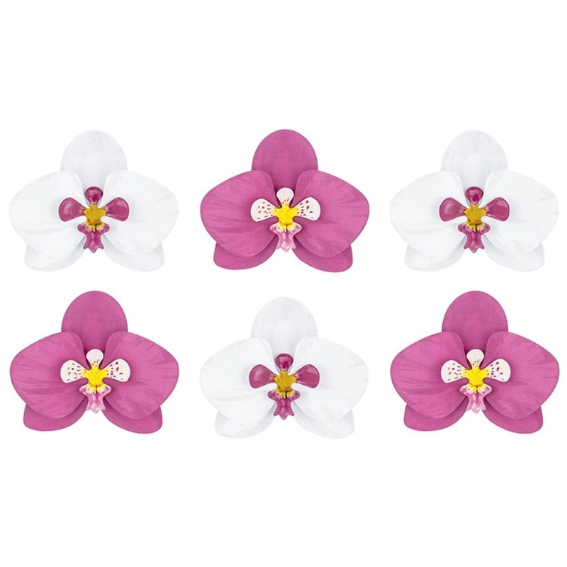 6 paper flowers table decoration orchid