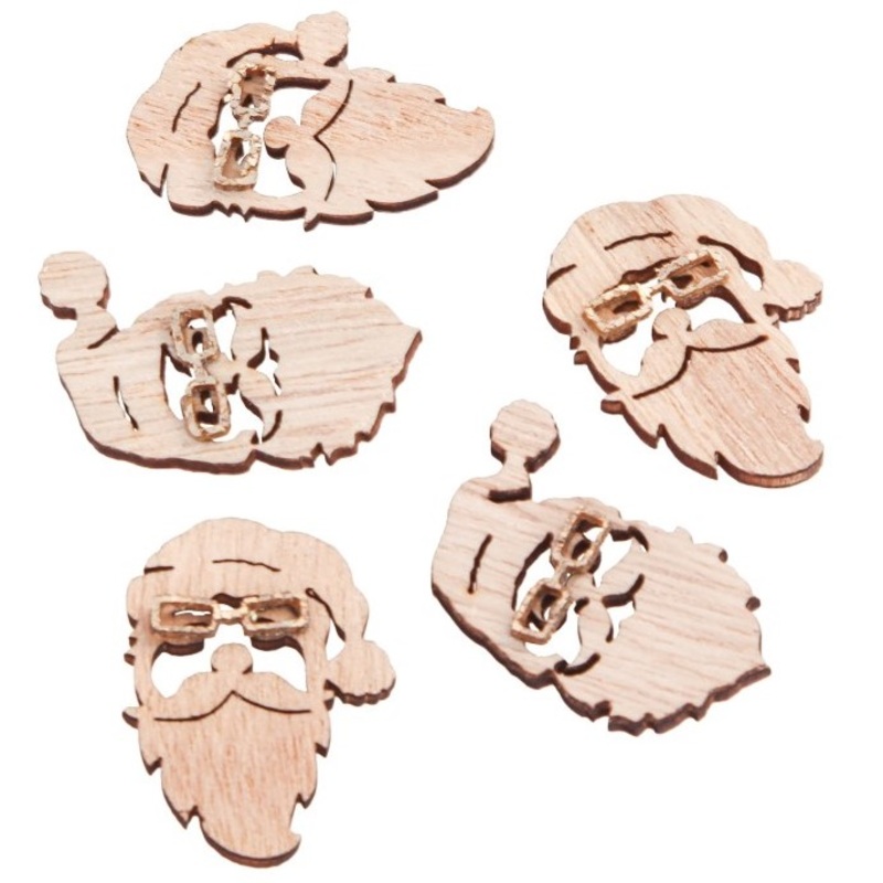 8 scatter decorations Cool Santa 3 x 4cm