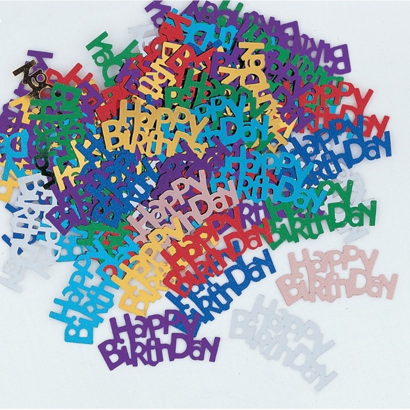 Colorful Happy Birthday sprinkle decoration 14g