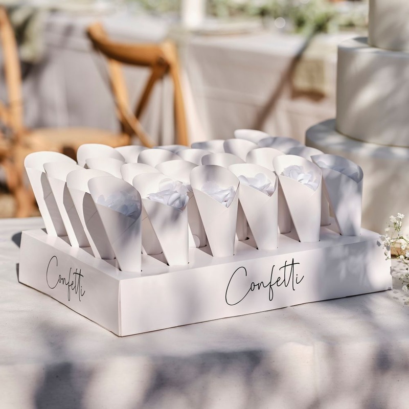 Confetti to go stand with bags