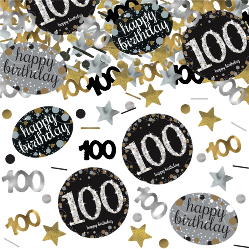 Golden 100th Birthday sprinkle decoration 34g