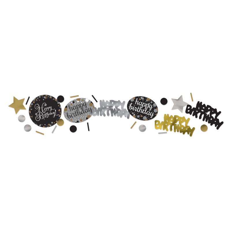 Golden Happy Birthday sprinkle decoration 34g