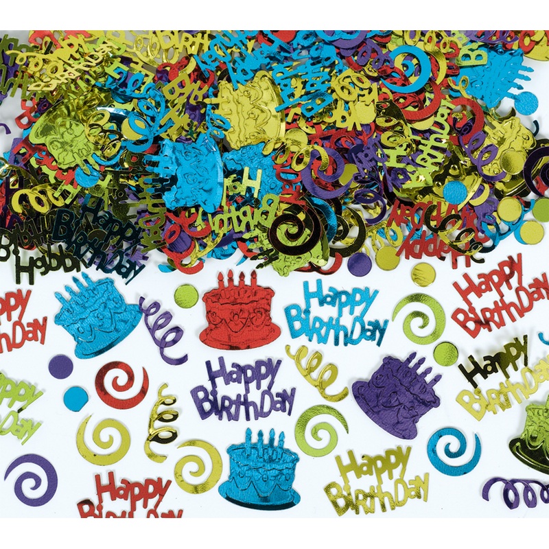 Happy birthday foil confetti