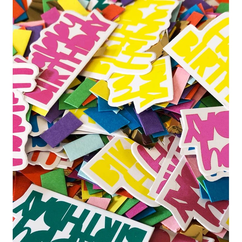 Happy Birthday sprinkle decoration colored metallic 25g