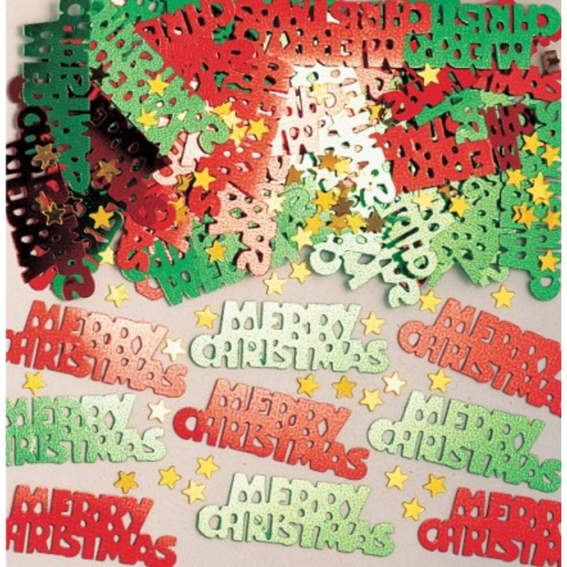 Merry Christmas metallic sprinkle decoration 14g