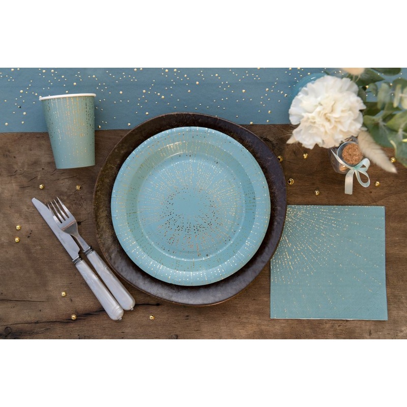 Napkins Bubble blue 33 x 33cm