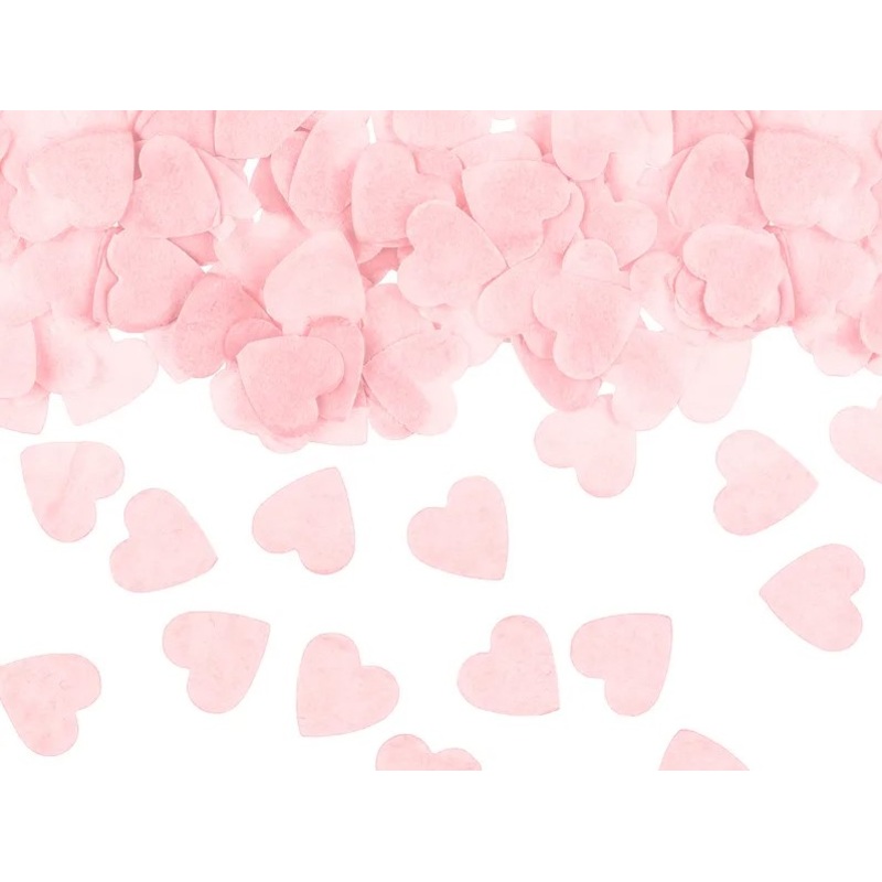 Pink heart confetti 15g