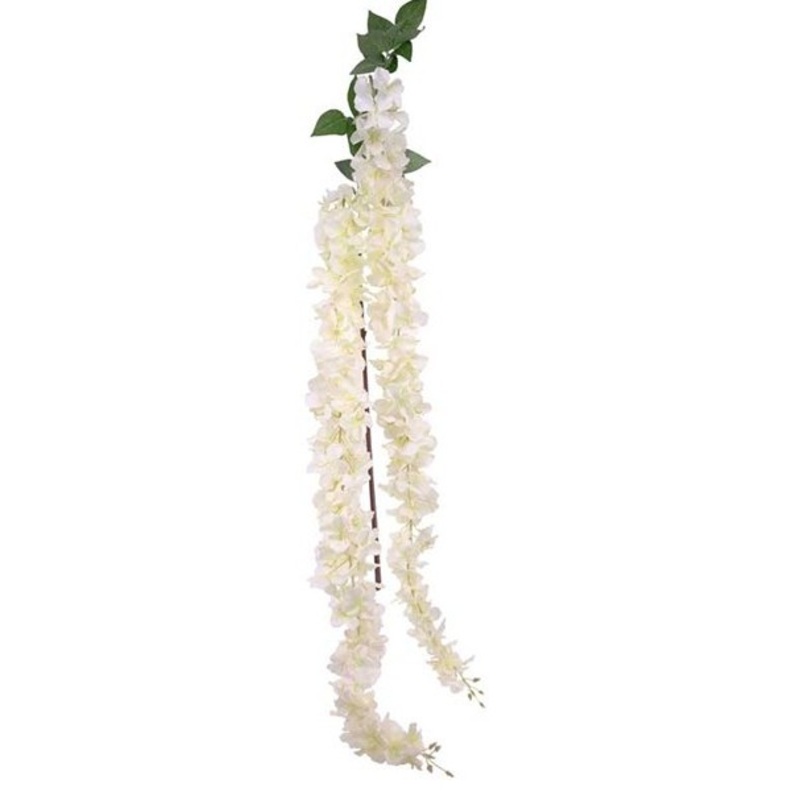 2 white decorative wisteria 1.7m