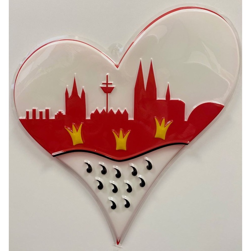 3D Heart Cologne Skyline