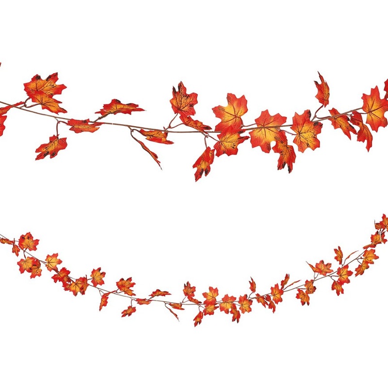 Autumn leaf garland orange 190cm