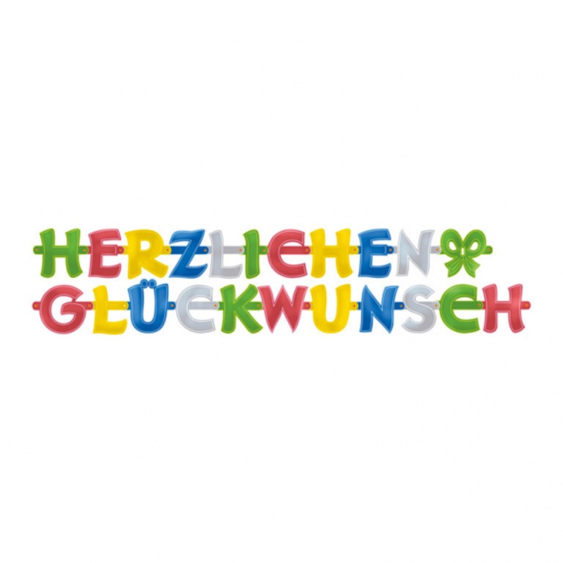 Colorful congratulations garland 250cm
