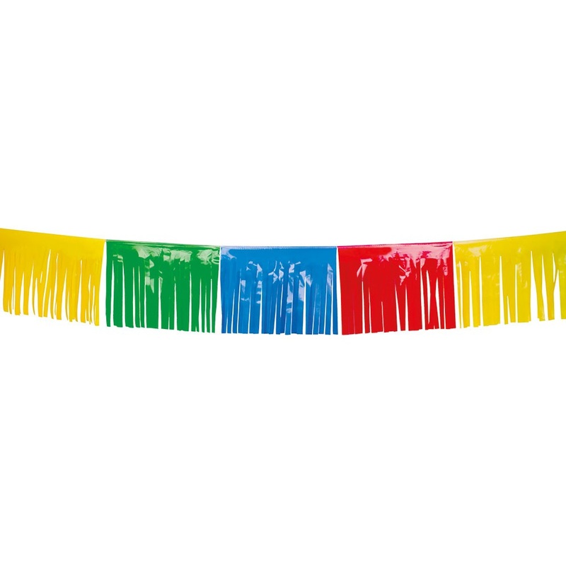 Colorful party garland with fringes 10m