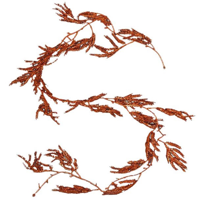 Glitter fern garland copper 1.8m