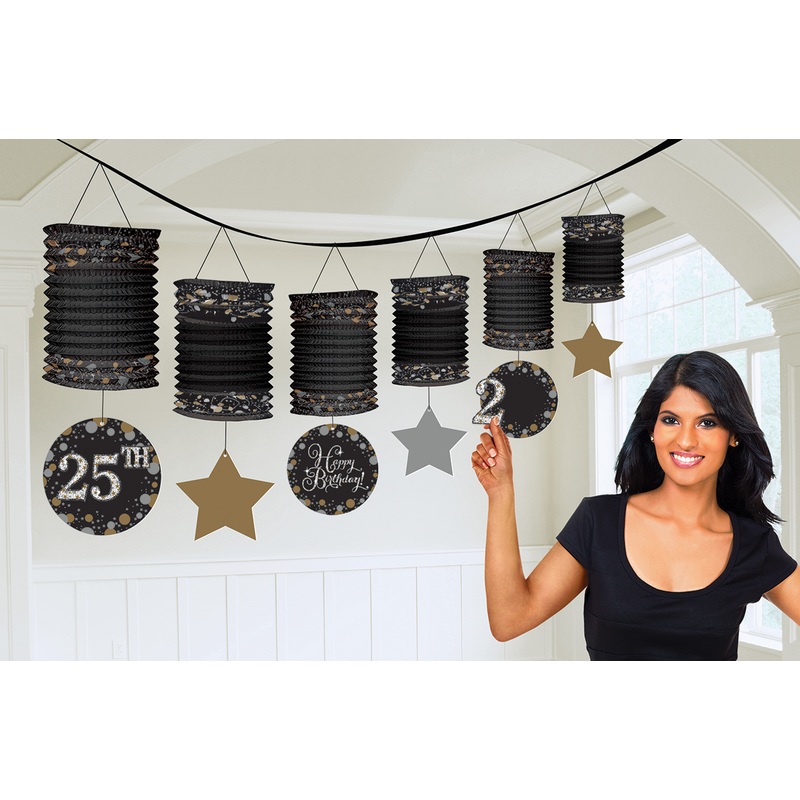 Golden Age Birthday lantern garland 3.65m