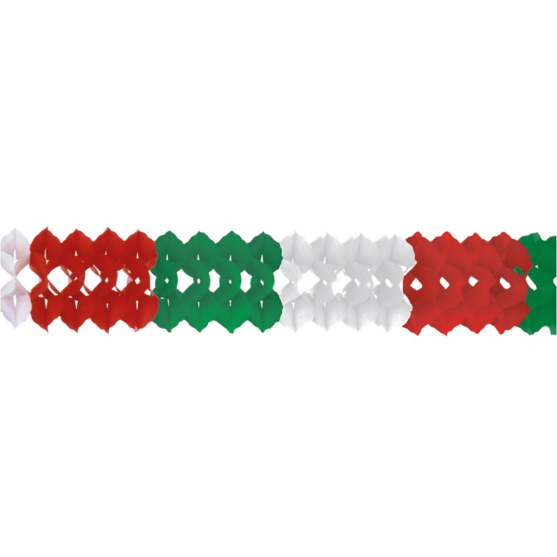 Green red white garland 400x25cm