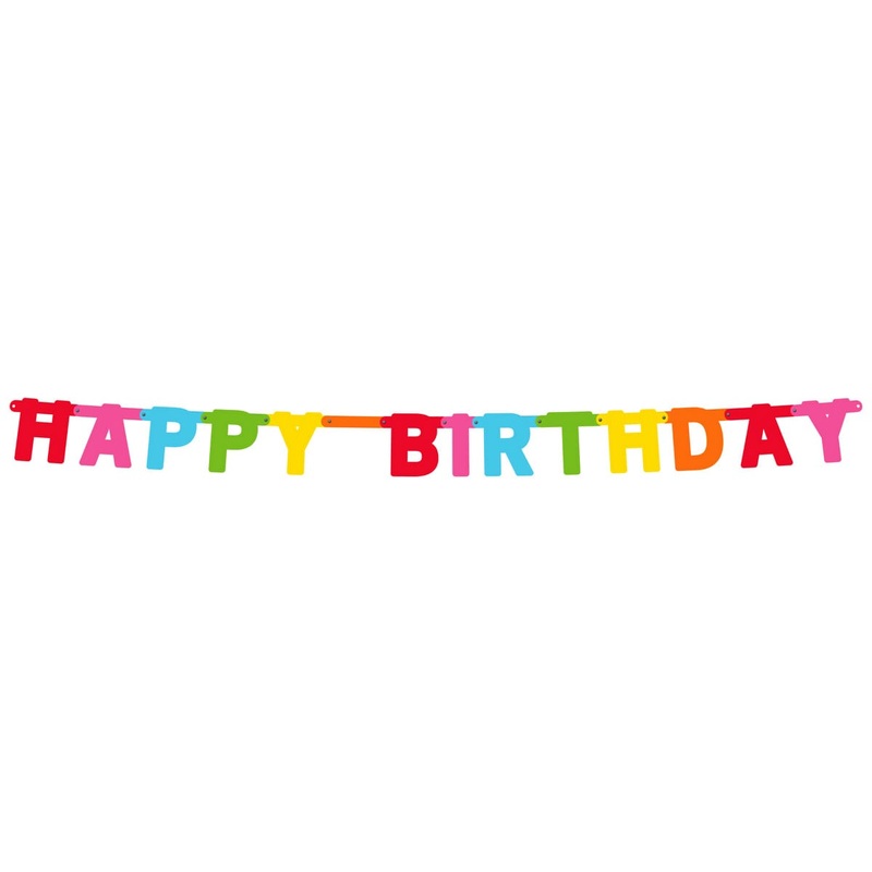 Happy Bday garland colorful 150cm