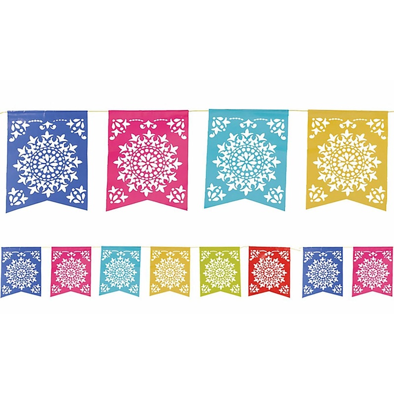 Mexican paper garland colored 3.6m