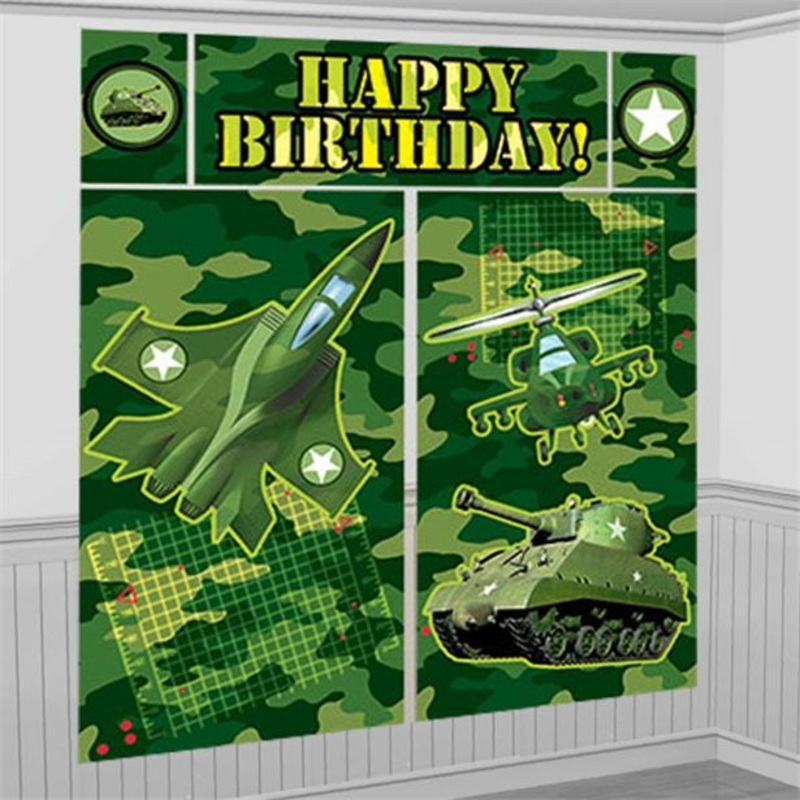 Military Birthday wall backdrop 1.5m