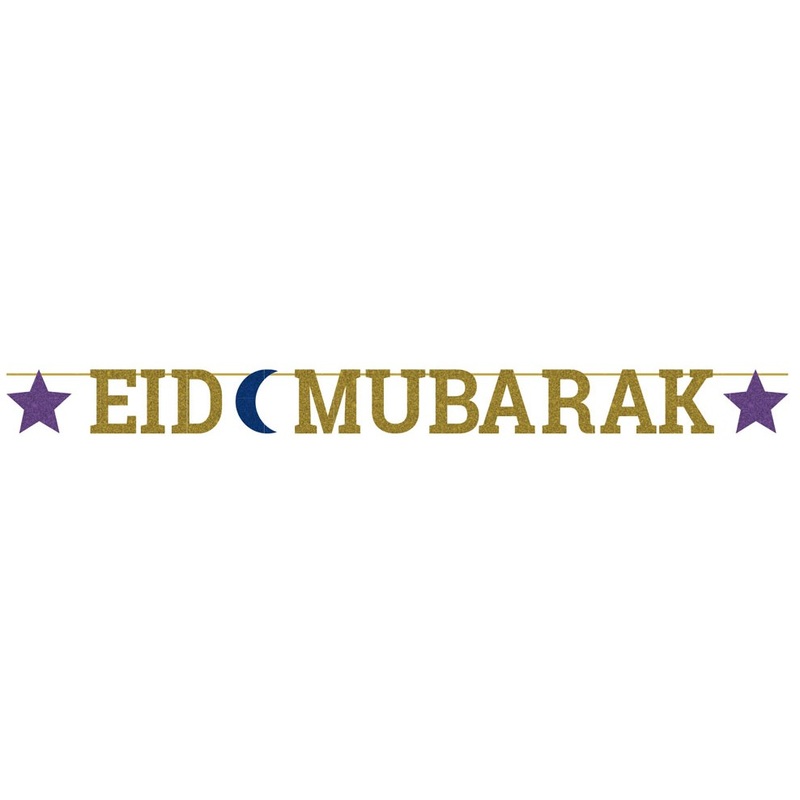 New Moon Eid Mubarak Garland 365cm