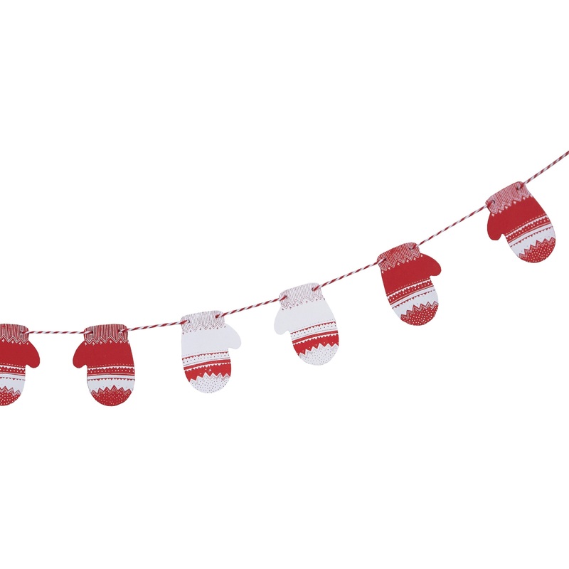 Nordic Christmas glove garland 1.5m