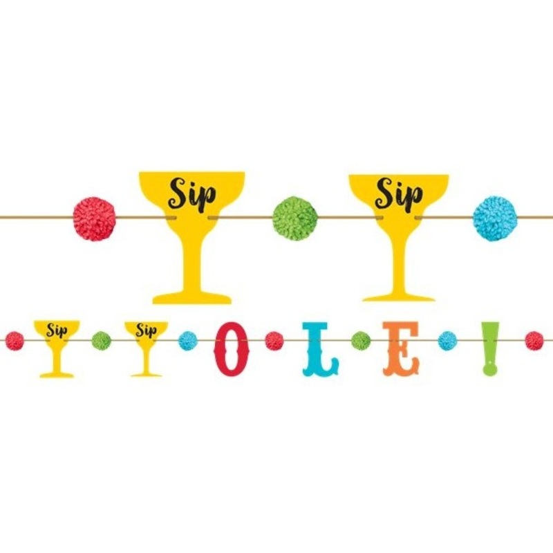 Spicy Fiesta Ole Pompon Garland 1.9m