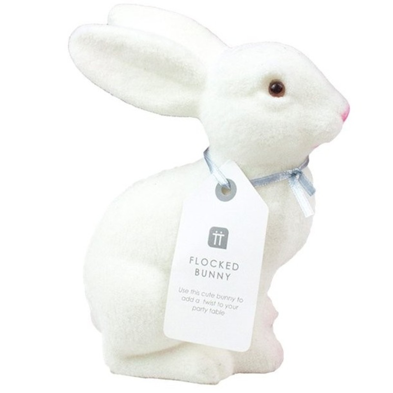 White rabbit decoration figure Hopsi 16cm
