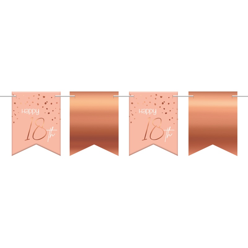 18th birthday pennant chain 6m elegant blush rose gold