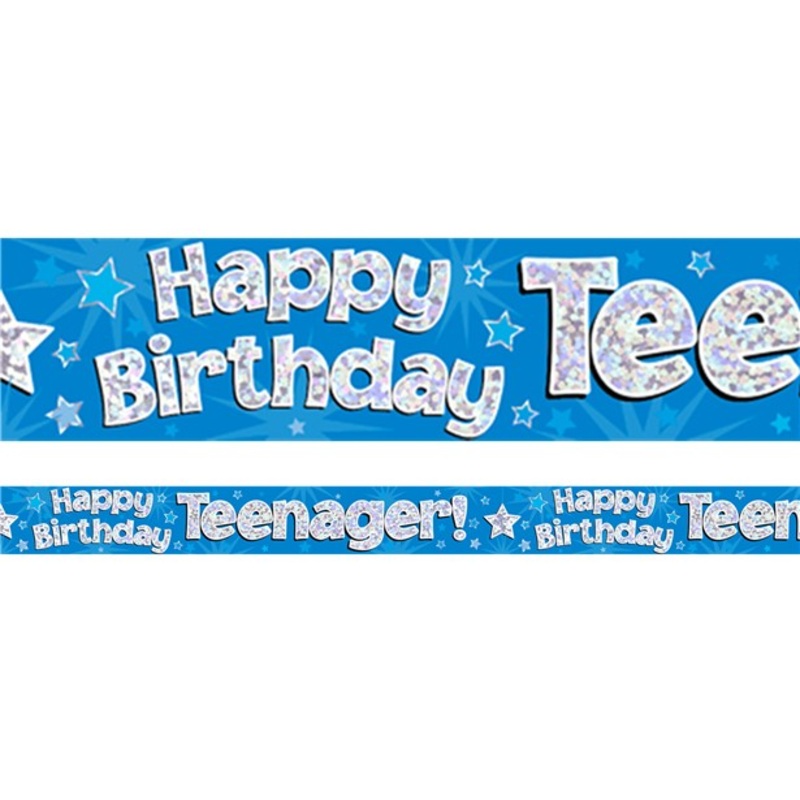 Birthday teen foil banner 2.7m