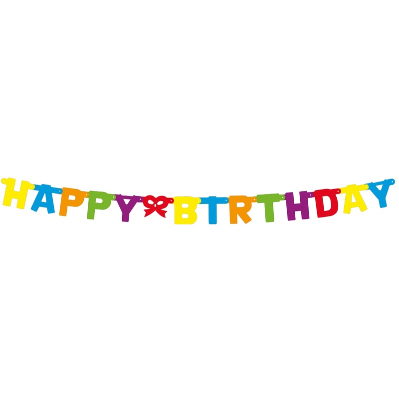 Colorful happy birthday garland