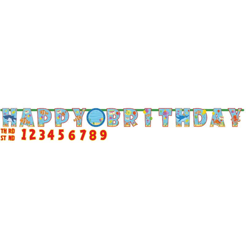 Funny sea party garland customizable 320cm