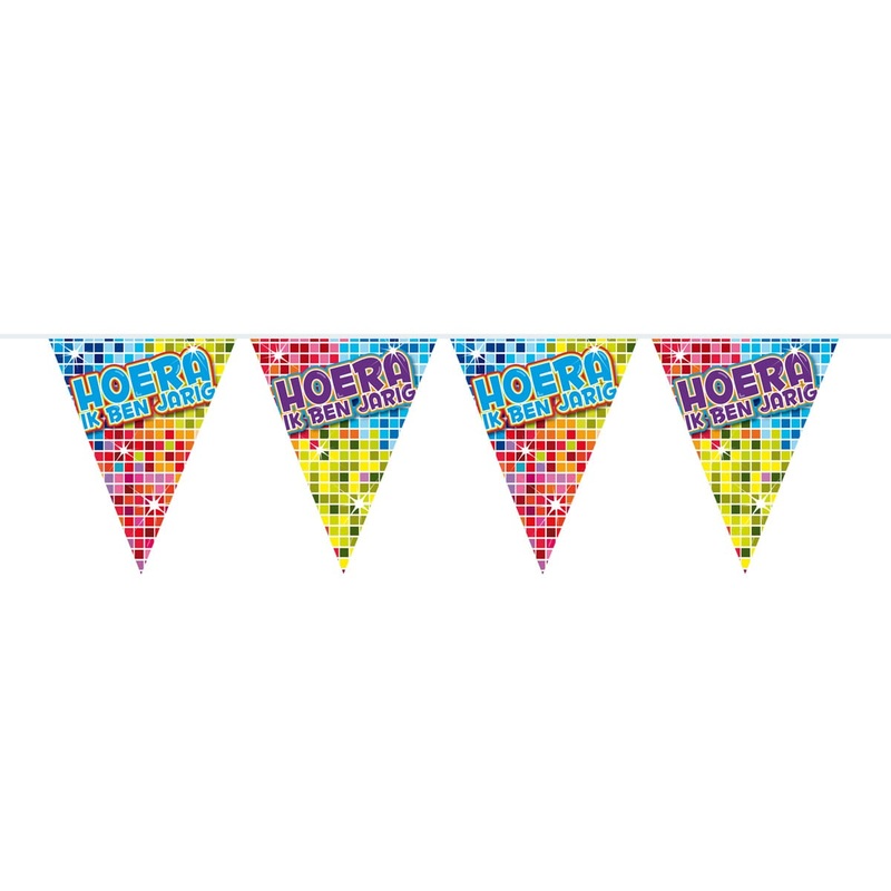 Groovy Hoera Birthday pennant chain 6m