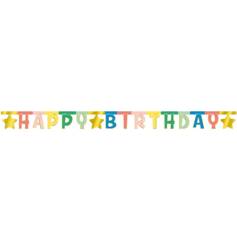 Happy Birthday Retro Letter Garland 1.6m