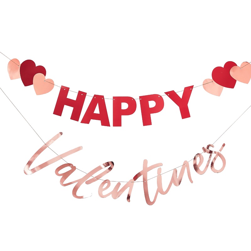 Happy Valentines oath of love garland 2m