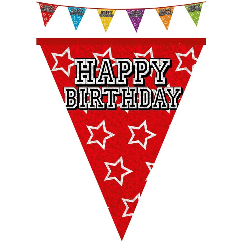 Holo pennant chain Happy Birthday 8m