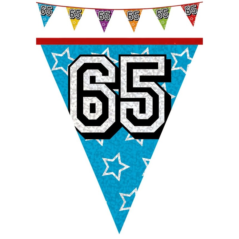 Holographic pennant chain 65 colorful 8m