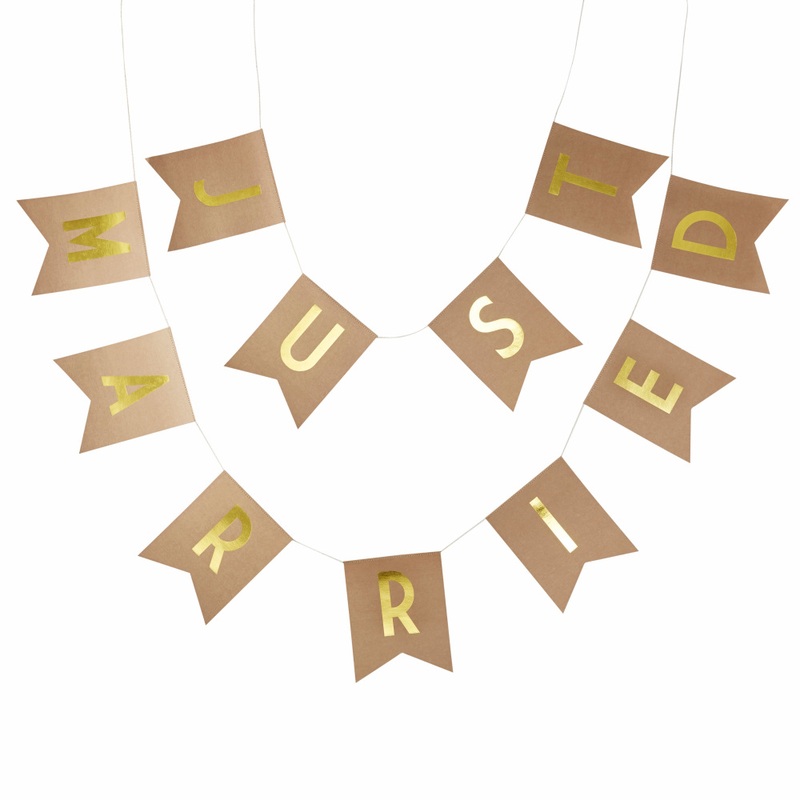 Just Married pennant chain 3m