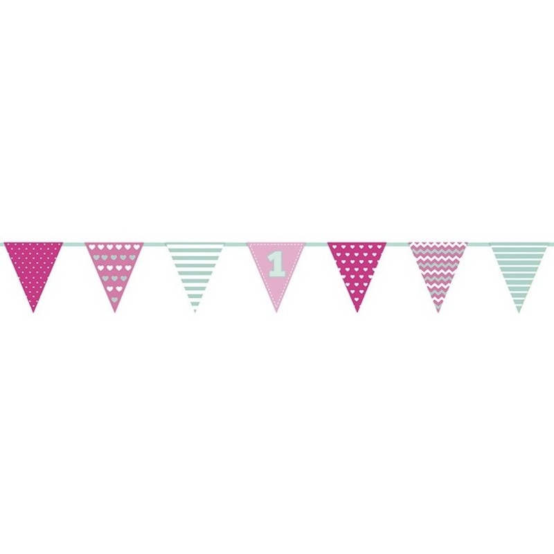 Lovely 1st Birthday pennant chain 1.35m