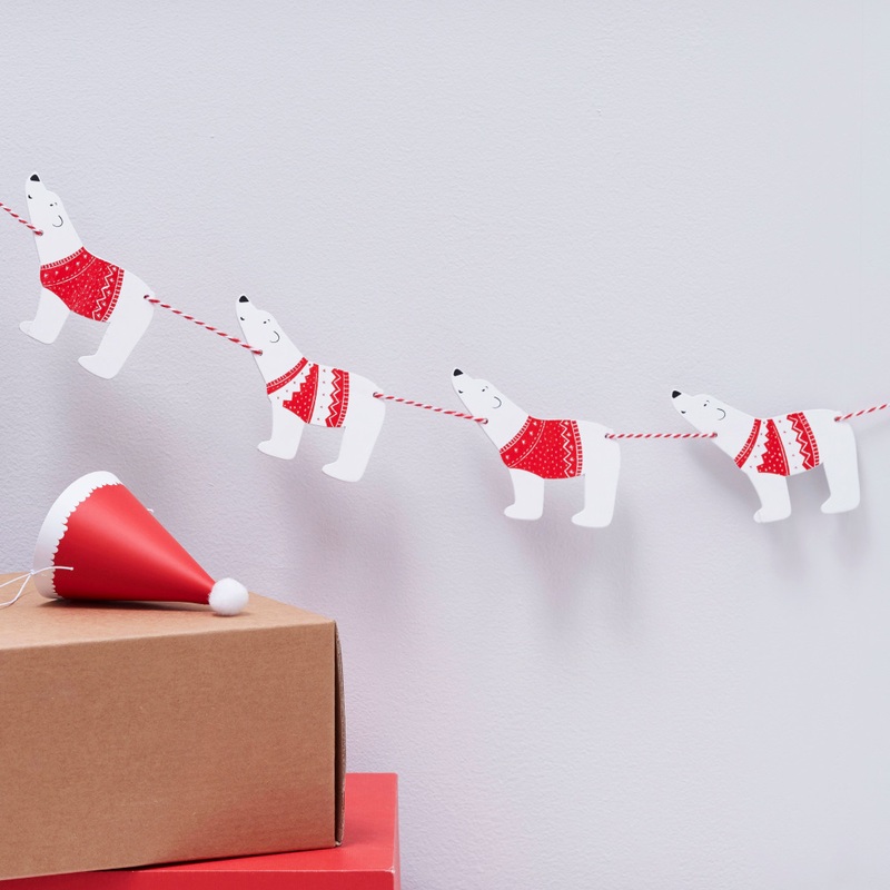 Polar bear Bruno garland 1.2m
