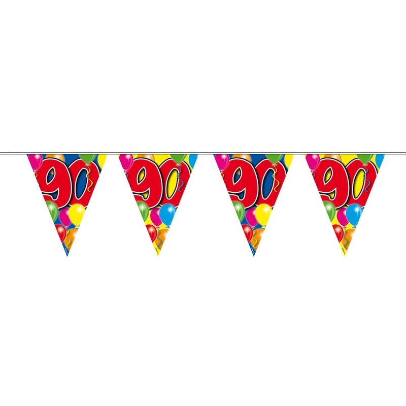 Spectacular 90th Birthday pennant chain 10m